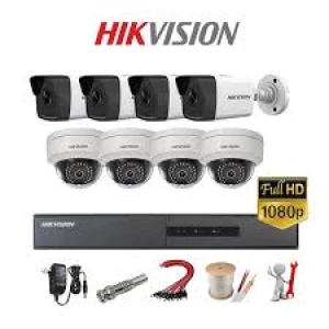 Bộ 8 mắt camera IP hikvision không âm thanh